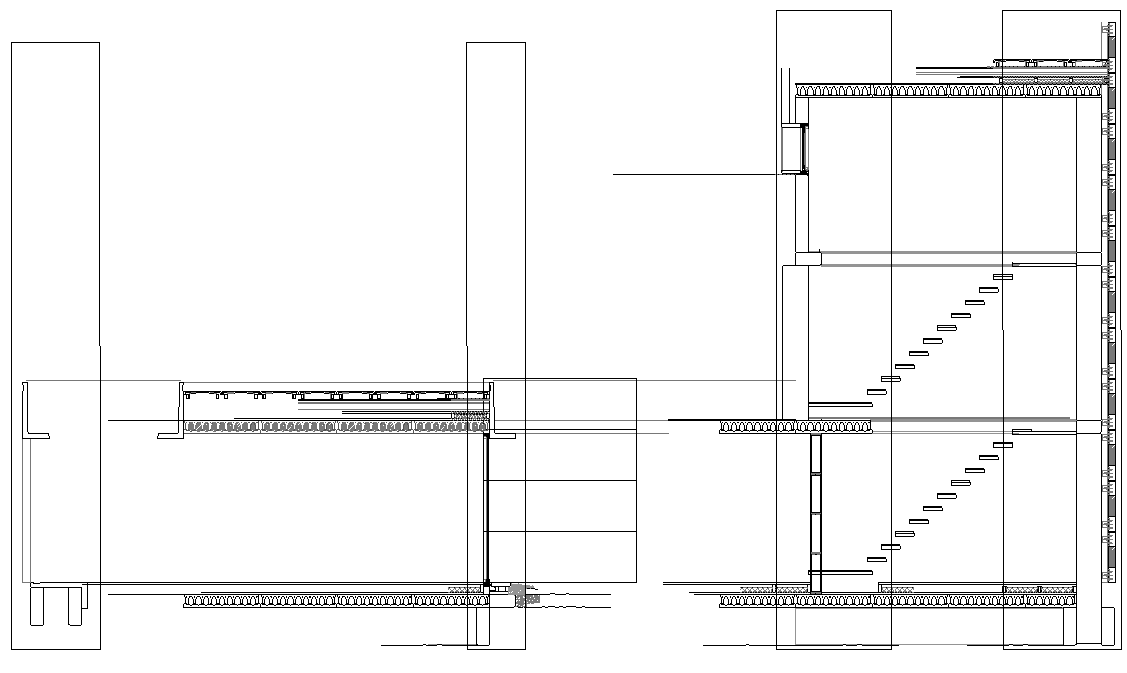 Staircase section detail dwg file