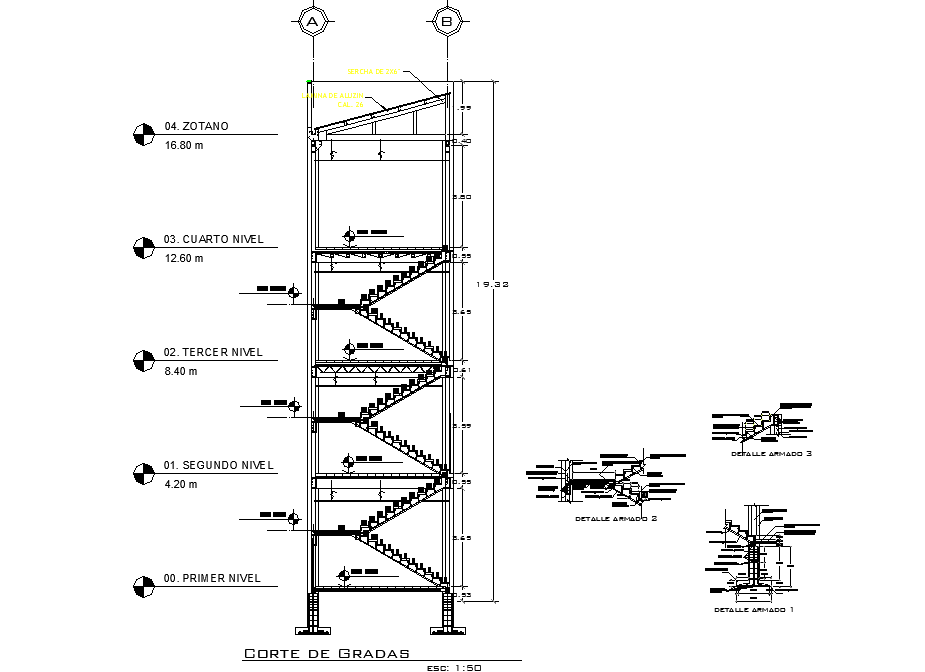 Staircase section structural file