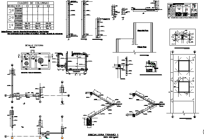 Staircase sectional details