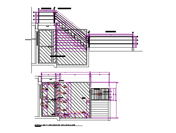 Staircase sectional details