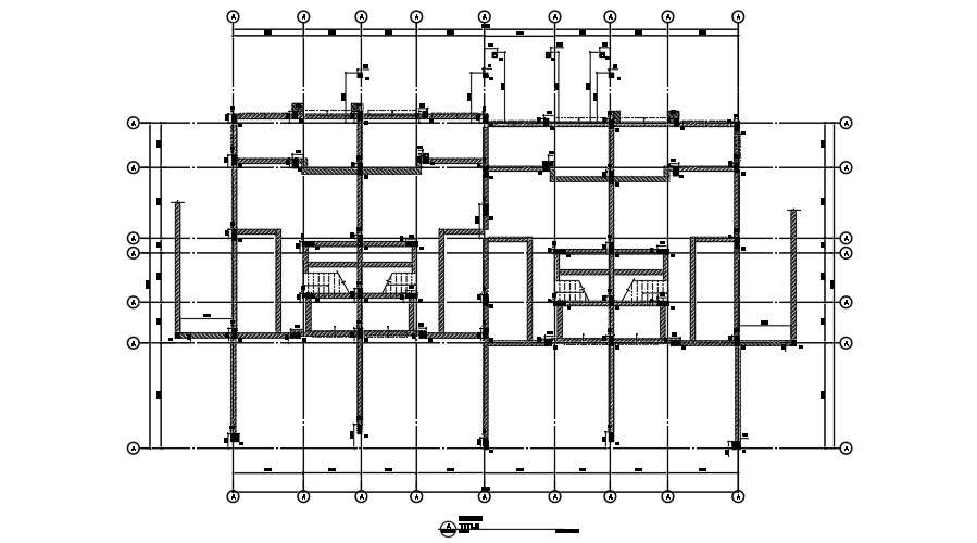 AutoCAD Staircase and Structure Drawing for Commercial Complex