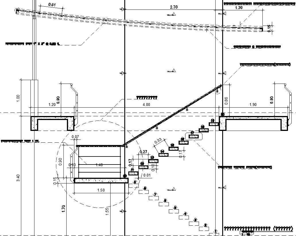 Stair structure design in detail AutoCAD drawing, dwg file, CAD file
