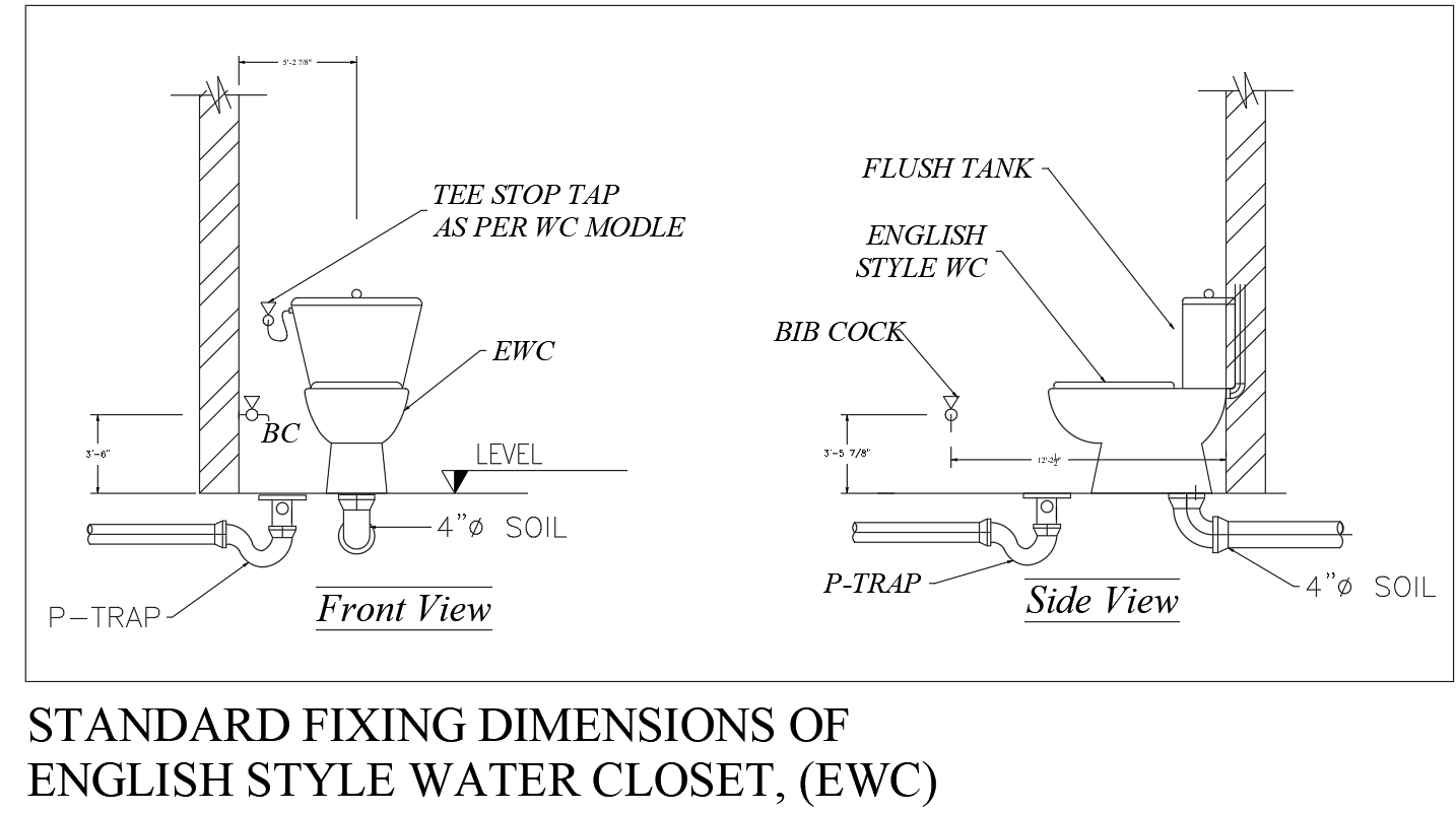 EWC Fixing Dimensions DWG Drawing for AutoCAD File