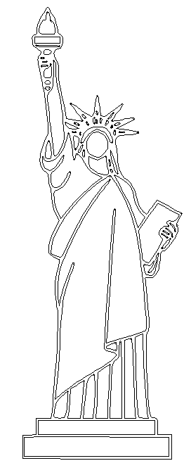 Statue of Liberty Doodle Vector illustration design DWG AutoCAD drawing