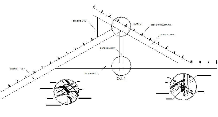 Steel Roof Truss Design CAD Drawing