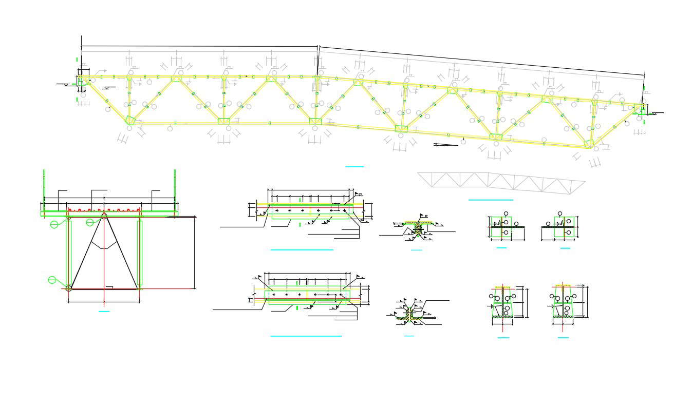 Steel Roof Truss Design Drawings AutoCAD File 