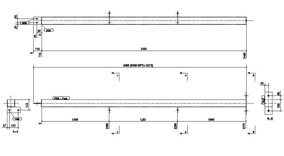 Steel bar AutoCAD drawing free download