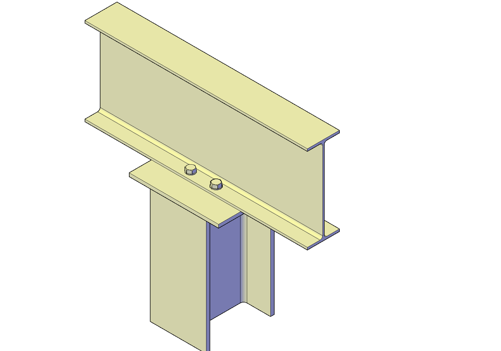 Steel column connection plan detail dwg file.