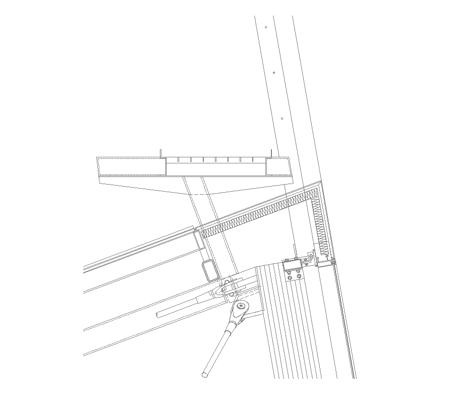 Steel shutter door section 2d view layout file