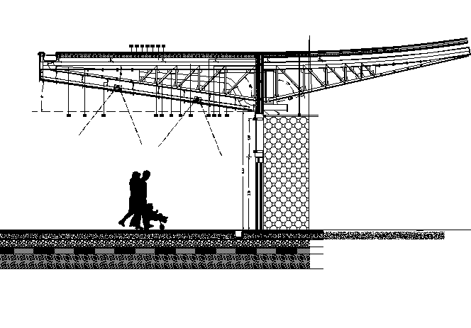 Steel structure section detail dwg file