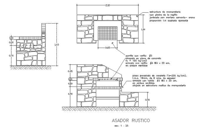 Stone Masonry Wall CAD File