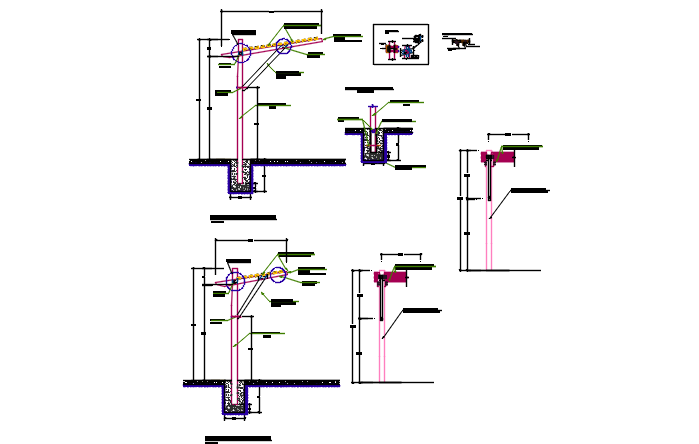 Street light detail dwg file