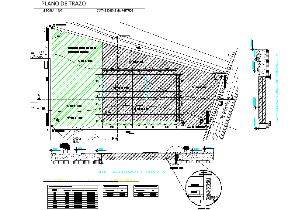 Stroke plan detail dwg file