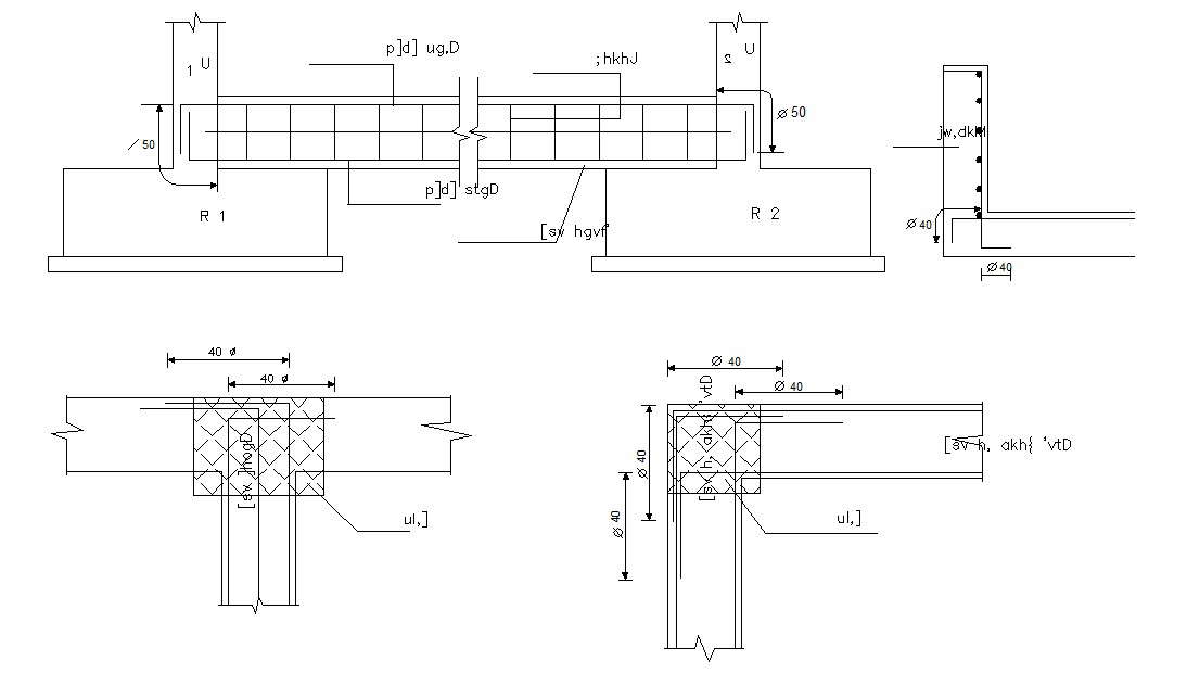 Structural RCC Footing Design 2d AutoCAD Drawing 