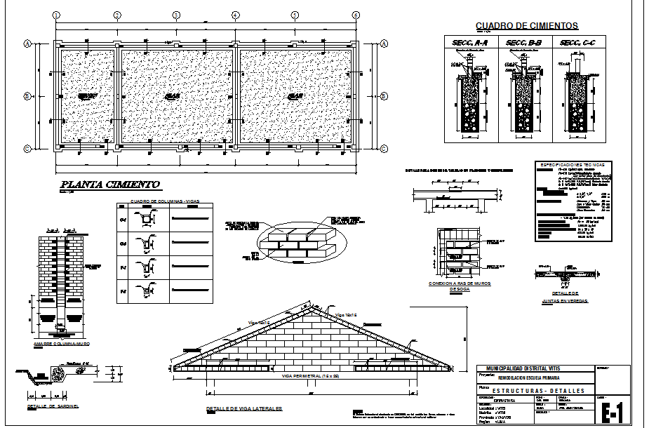 Structural building plan detail dwg file