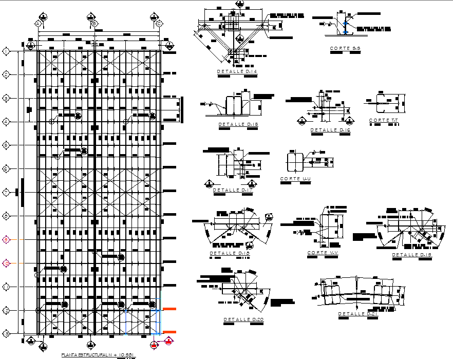 Structural plan detail dwg file
