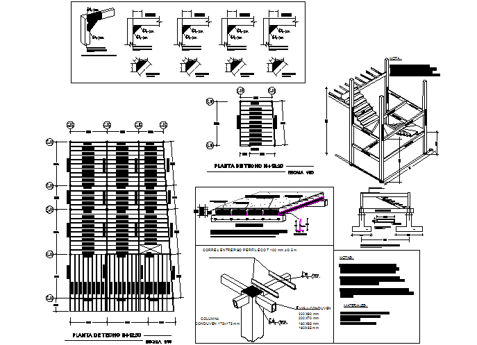 Structural section detail dwg file
