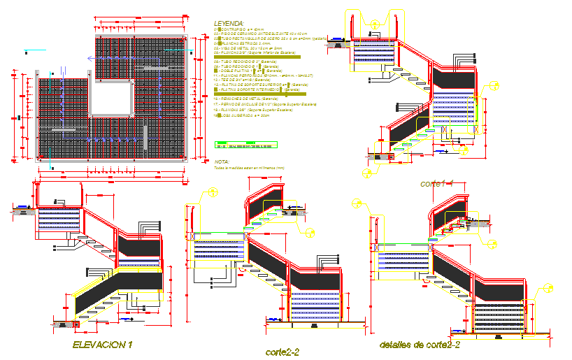 Structural staircase detail drawing
