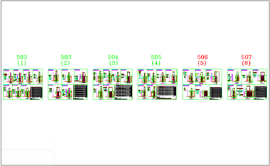 Structural view of column with detail dwg file