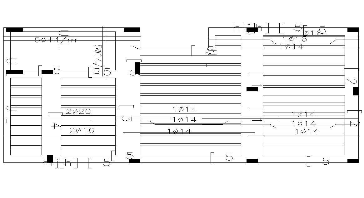 Structural Design Foundation Layout AutoCAD File 
