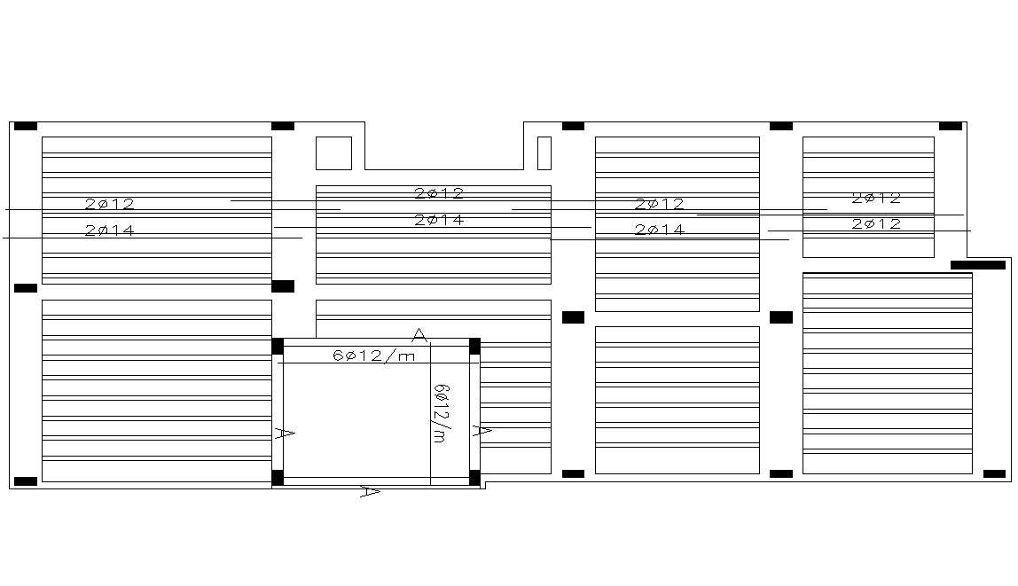Structural Foundation Layout AutoCAD File 