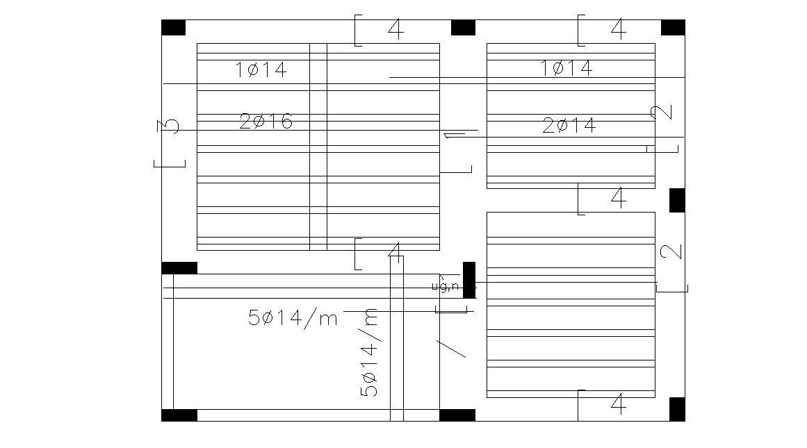 Structural Foundation Layout CAD File 