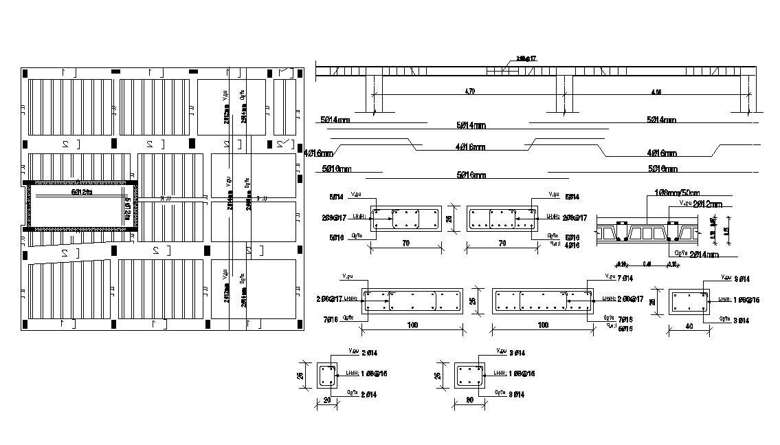 Structural Slab Bars Design With Column AutoCAD File 
