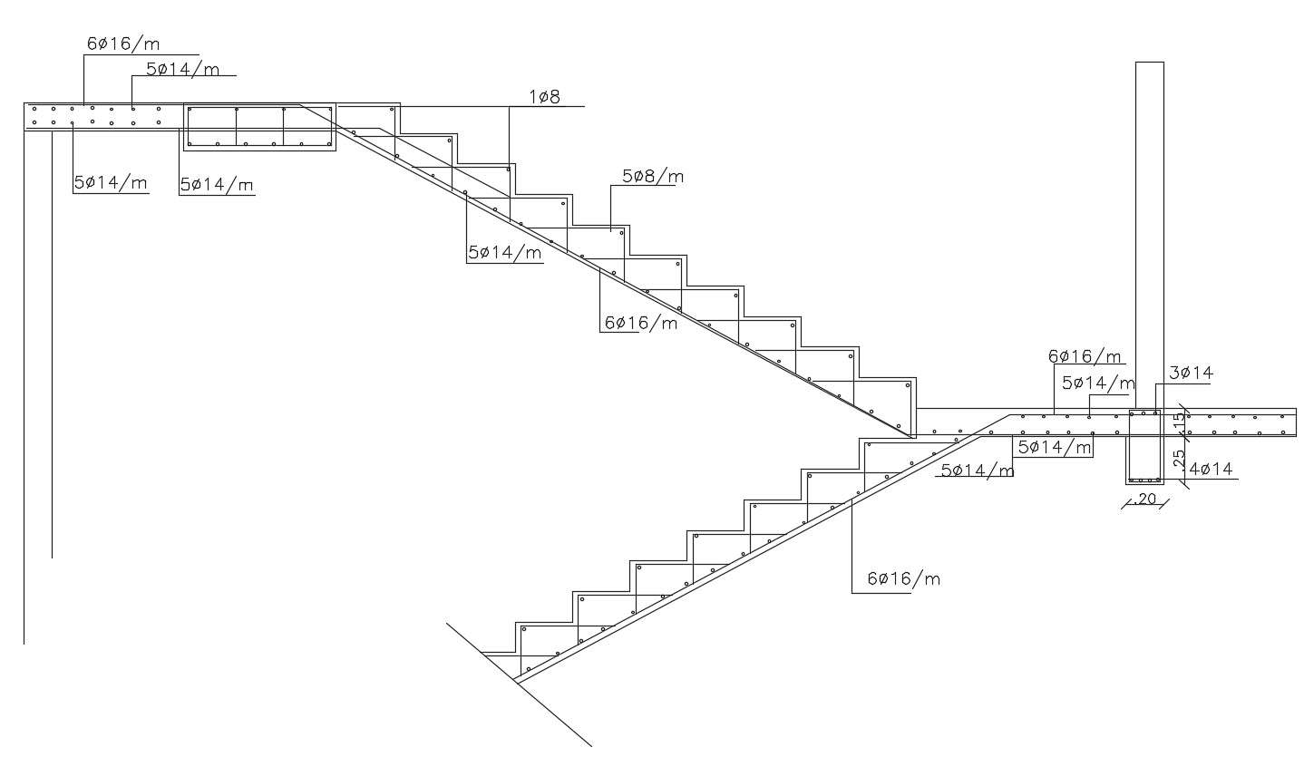 Structure Design Of Stair With Bars Free Download 