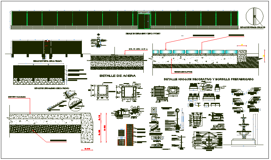 Structure detail and section plan view dwg file