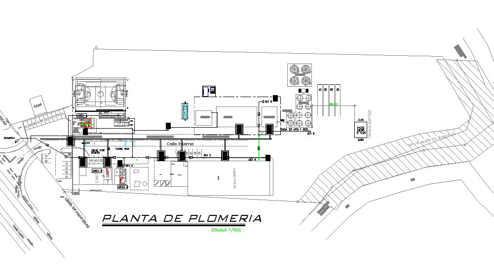 Structure of pools for oil storage tanks plan