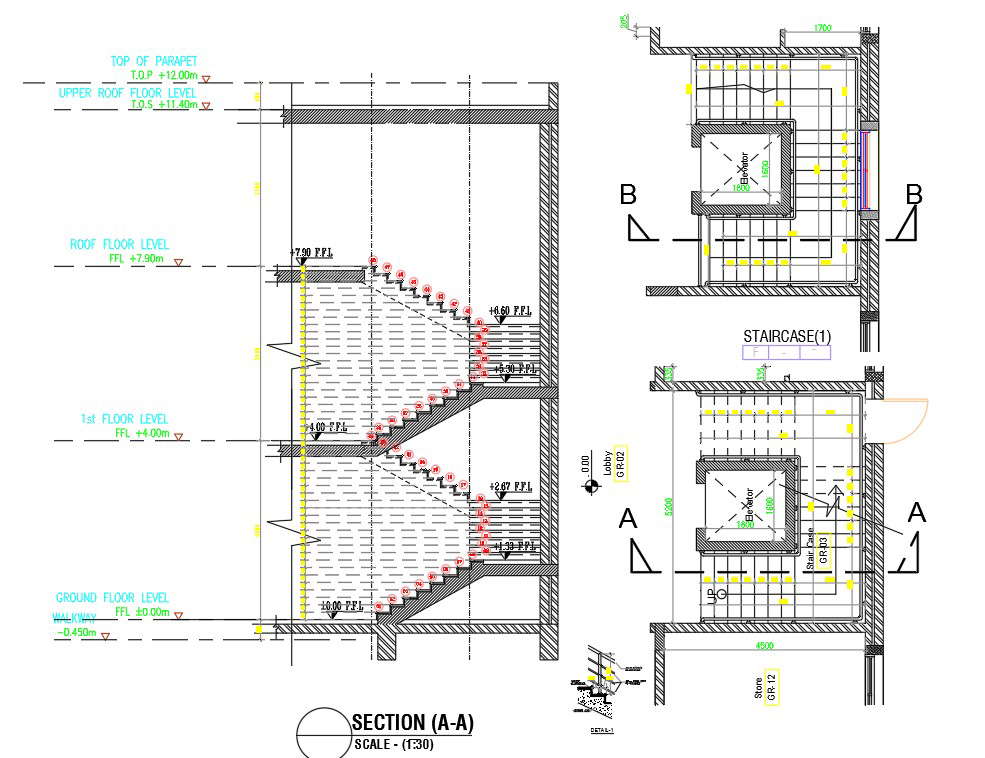 Structure plan for Staircase Plan