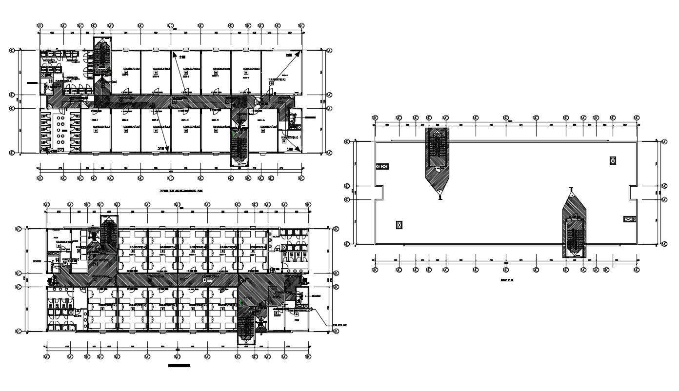 Student Hostel Building Plan DWG File