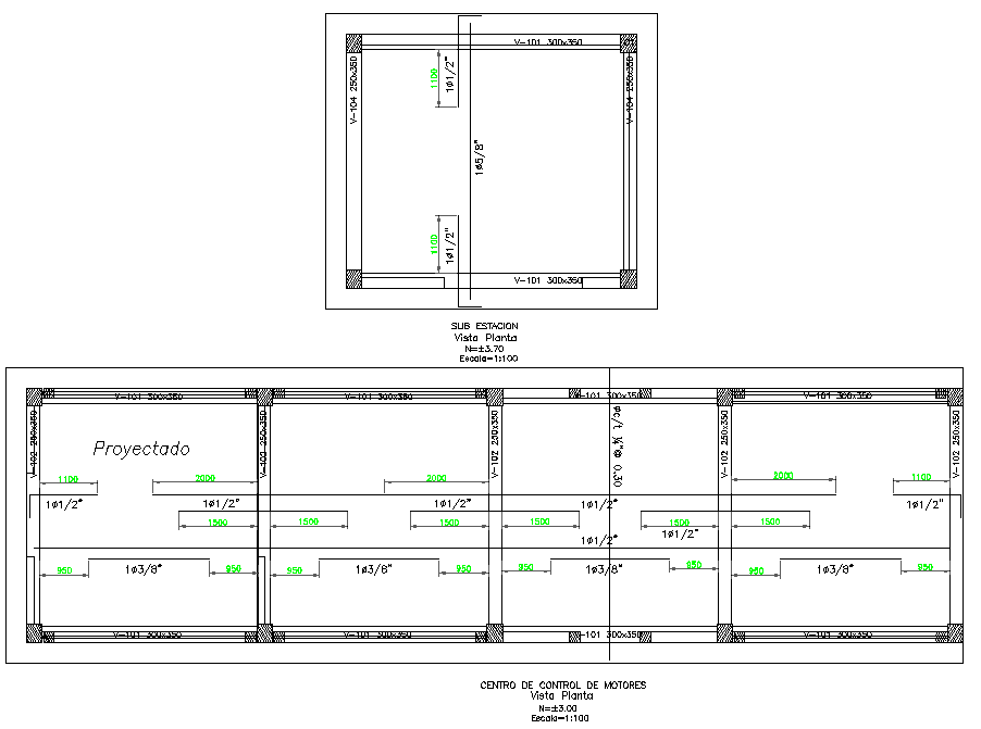 Sub station and machine room plan detail