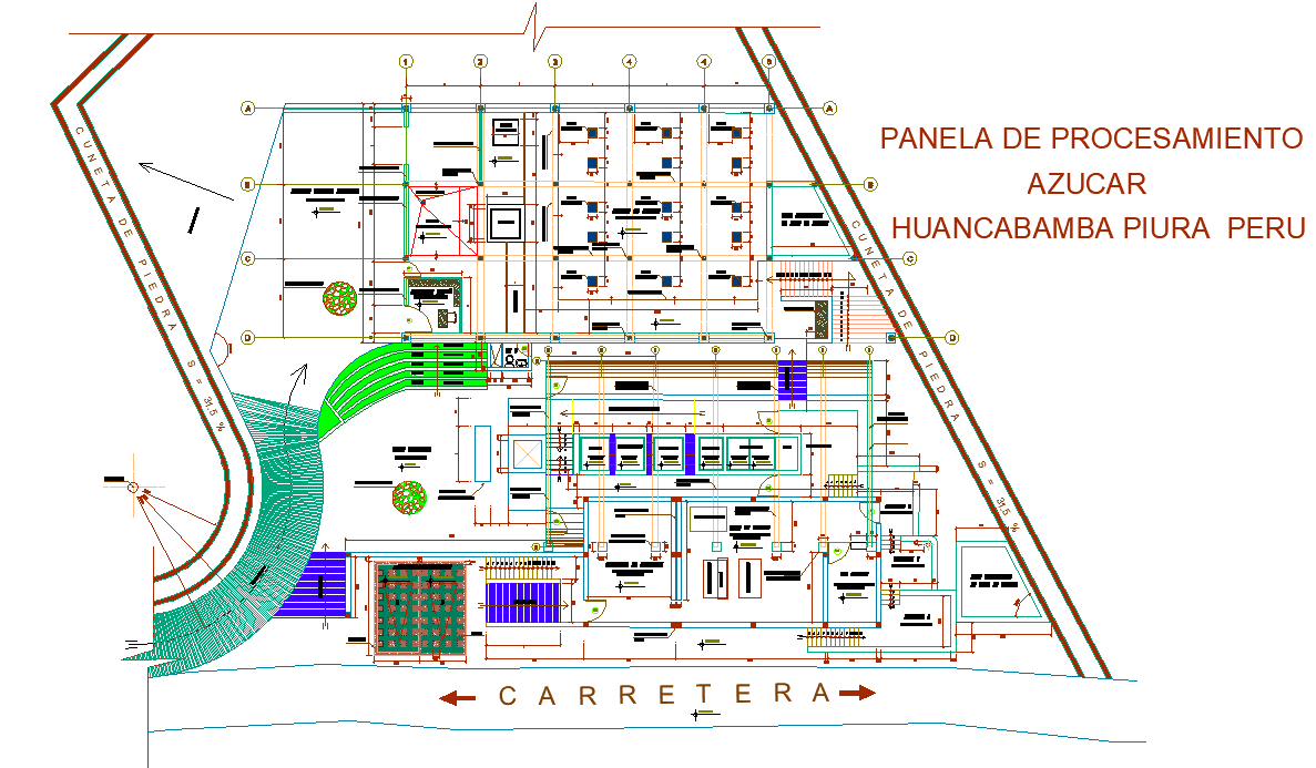 Sugar process plan detail dwg file