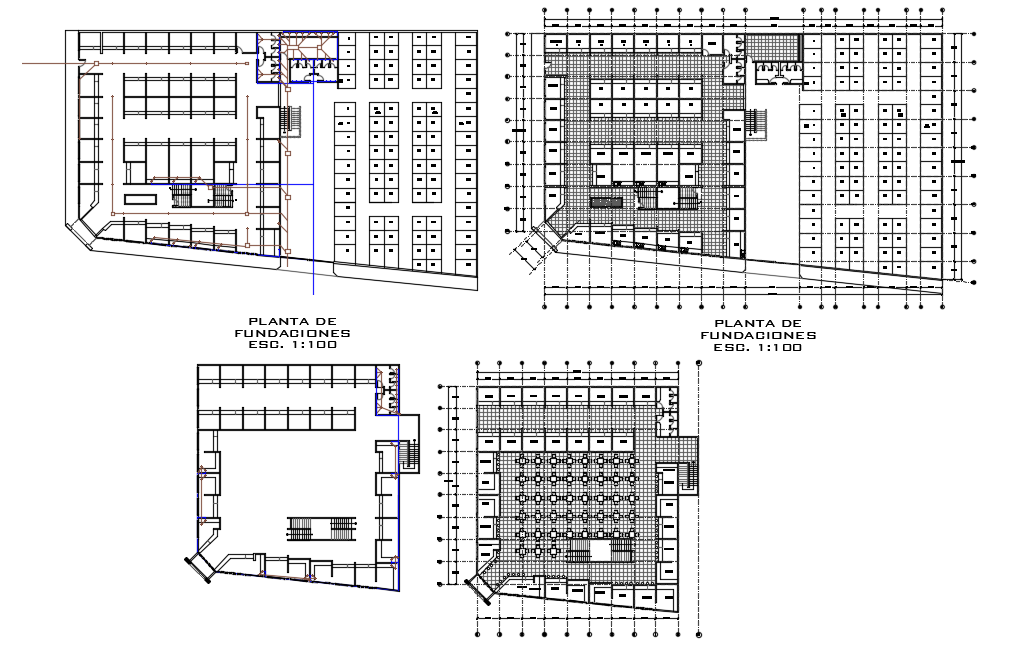 Super Market sectional details with floor plan view dwg file