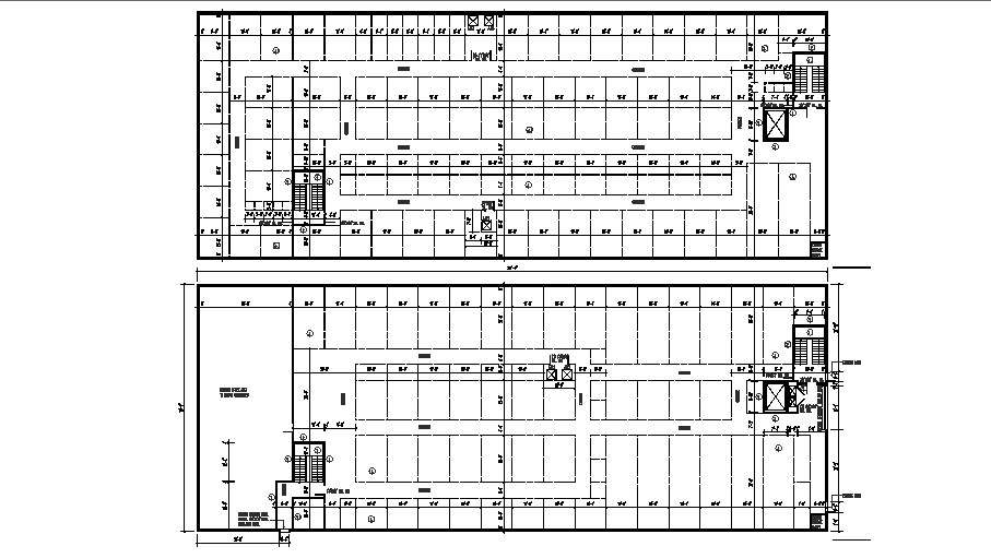 Super market layout plan first and second floor dwg file
