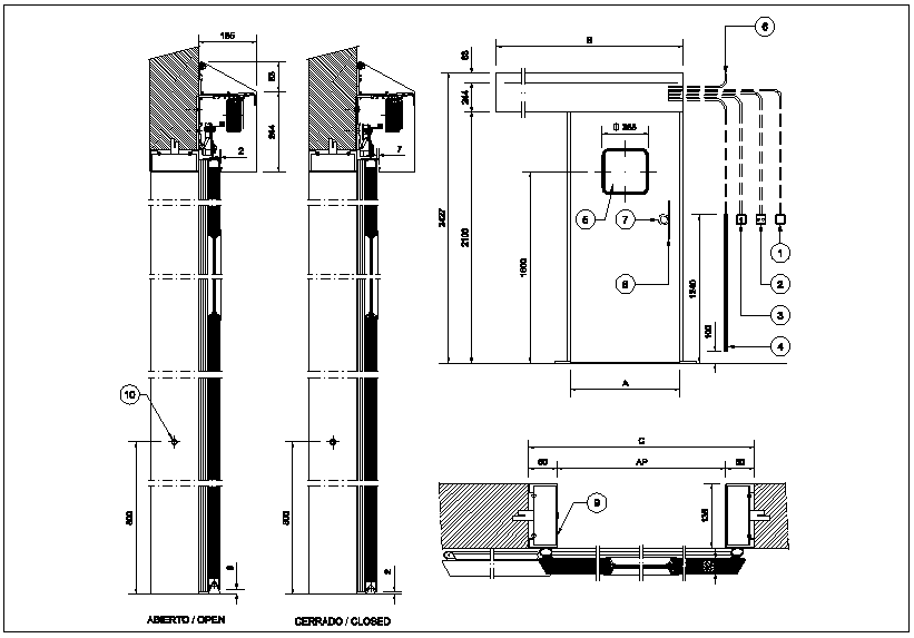 Surgery room automatic door design view