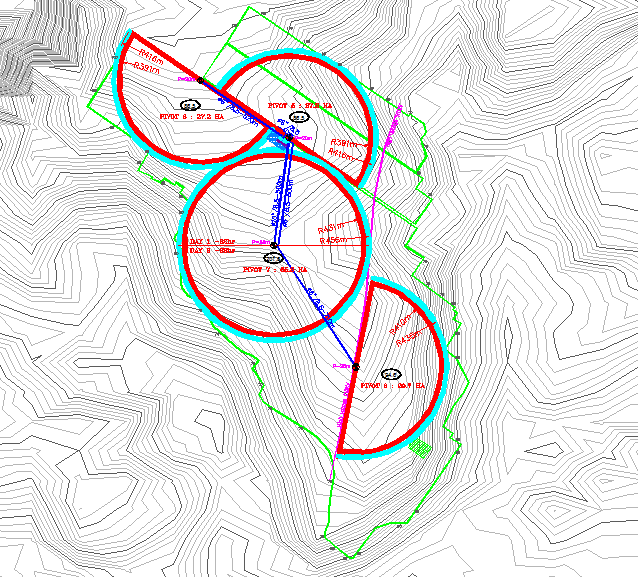 Surveying and topography data detail dwg file