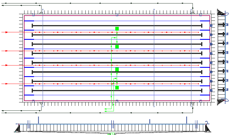 Swimming pool architecture project dwg file