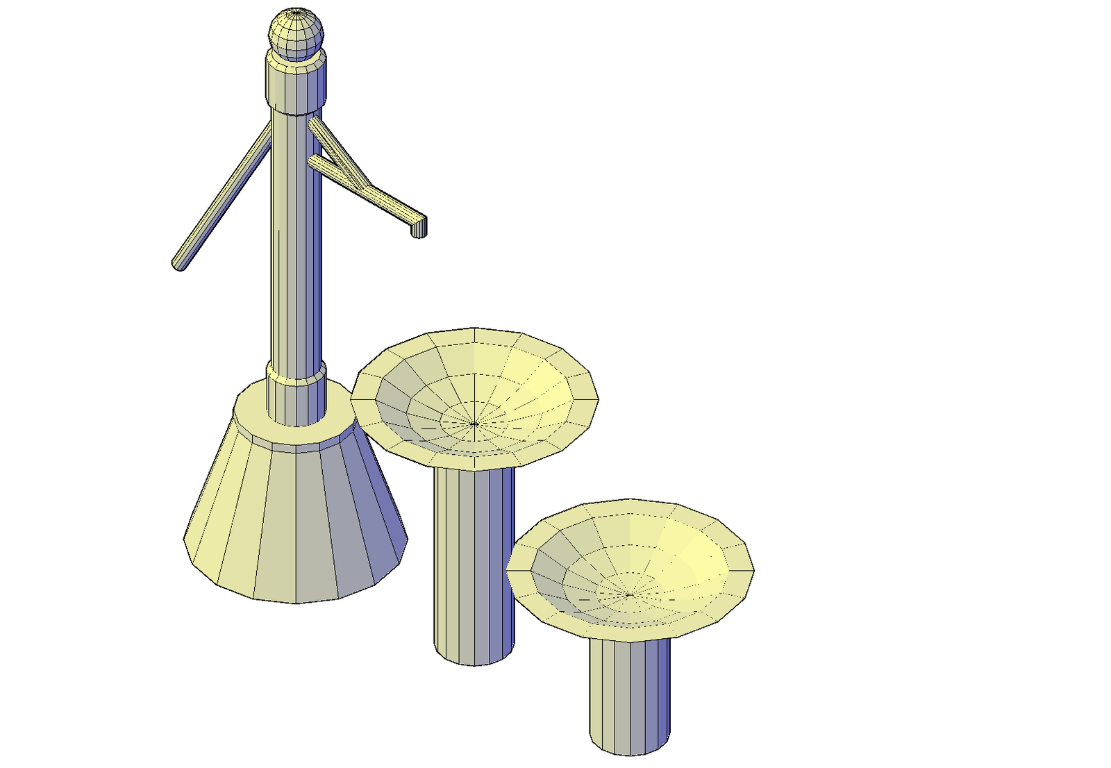 Swimming pool fountain plan detail dwg file.