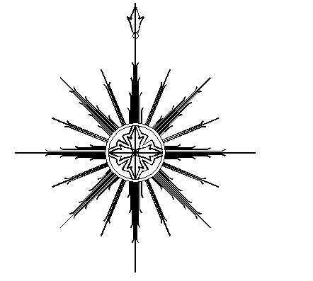 Symbol and logo of compass details