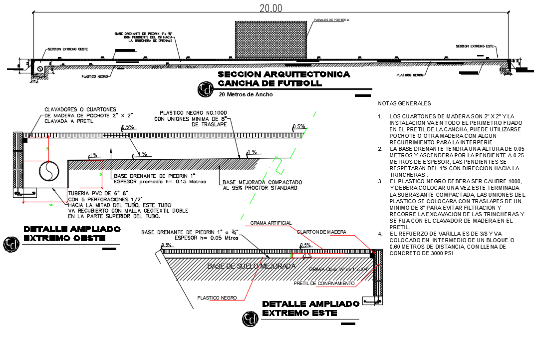 Synthetic court detail dwg file