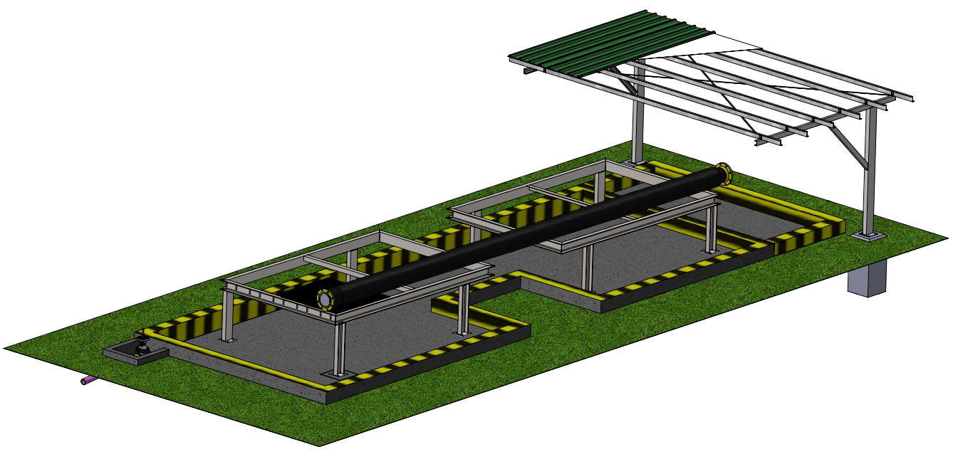 TANKER HOSE STORAGE & TESTING RIG design in AutoCAD drawing, CAD file, dwg file