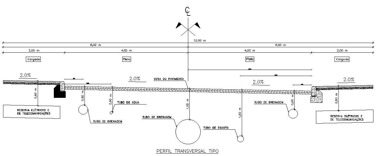 TRANSVERSE PROFILE TYPE details in AutoCAD, dwg file.