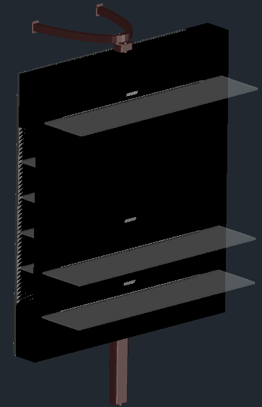 3D TV Furniture Design CAD Drawing in DWG File Format