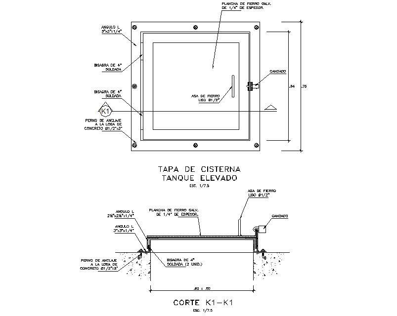 Taker cap high plan detail dwg file