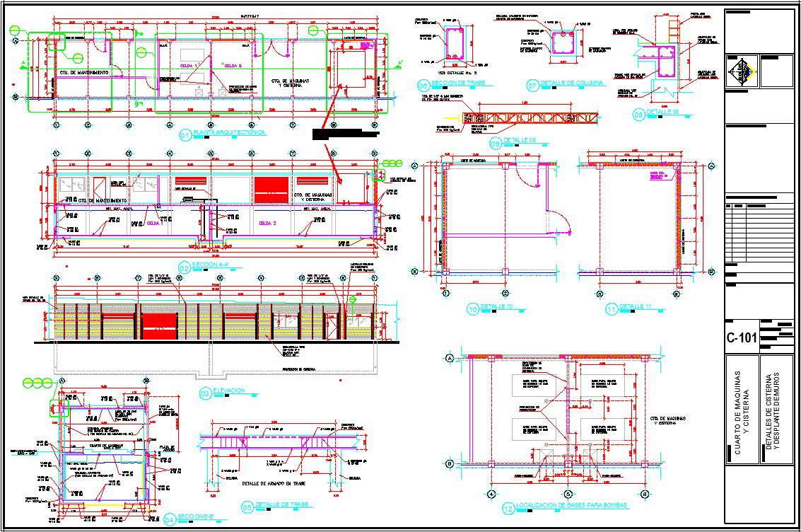 Tank detail and deconstructions of wall