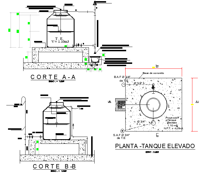 Tank detail dwg file