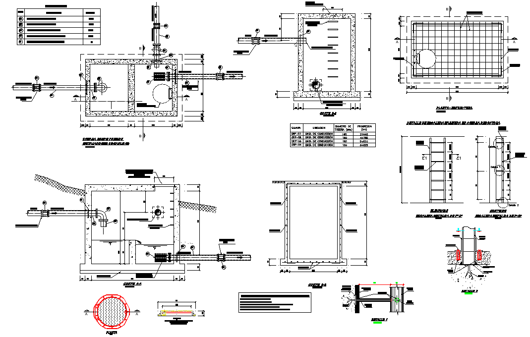 Tank plan and section autoacd file