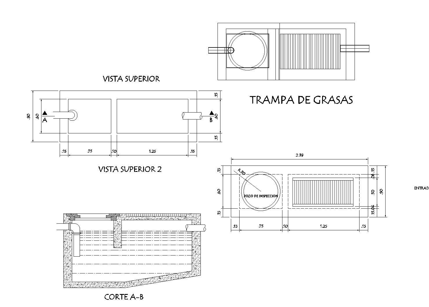 Tank plan and section detail dwg file